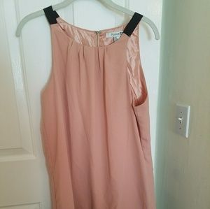 Shift dress peach and black